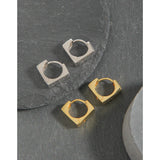 Minimalist 925 Sterling Silver Wide Thick Hoop Earrings