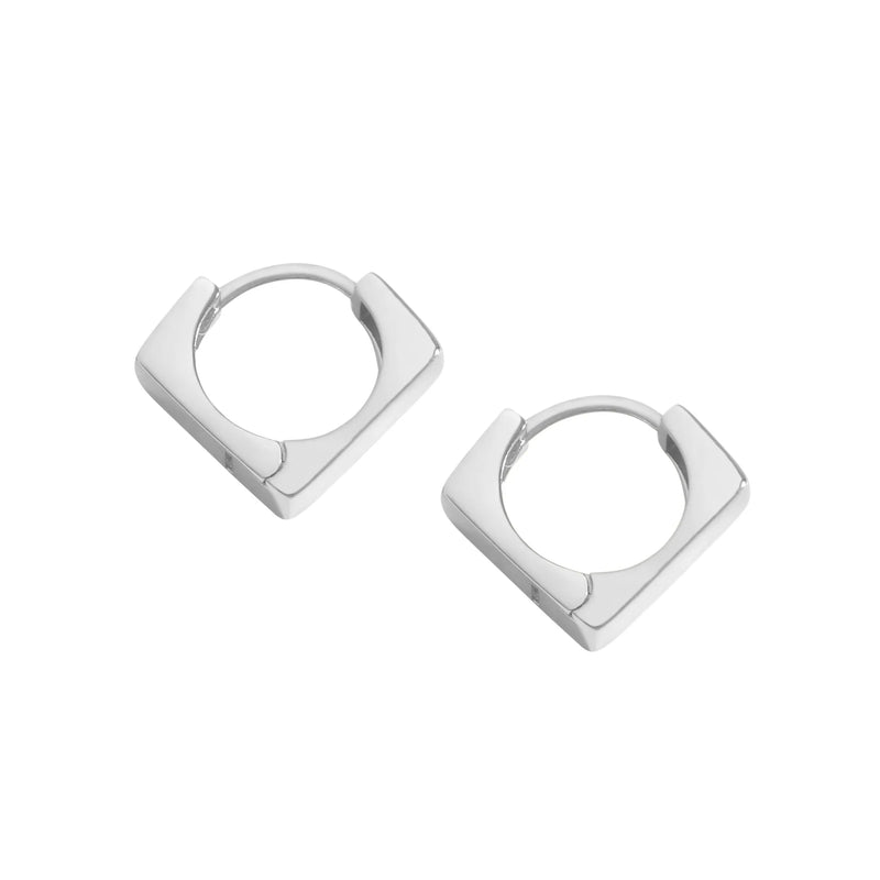 Minimalist 925 Sterling Silver Wide Thick Hoop Earrings