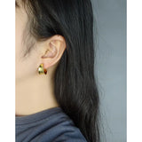 F.I.N.S Concave Wide Matte Silver Round Hoop Earrings