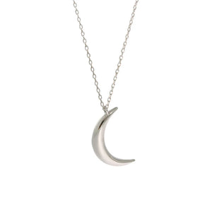 INS Moon S925 Sterling Silver Necklace Crescent Pendants for Women