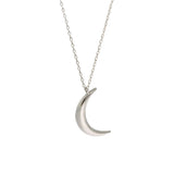INS Moon S925 Sterling Silver Necklace Crescent Pendants for Women