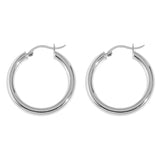 Minimalist Geometric 30MM 925 Silver Hoops for Women