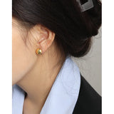 S925 Sterling Silver Glossy Ball Stud Earrings