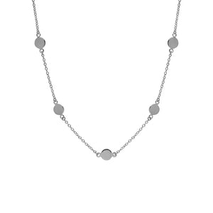 Geometric Smooth Round Disc S925 Silver Necklace