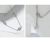 Geometric Smooth Round Disc S925 Silver Necklace