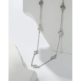 Geometric Smooth Round Disc S925 Silver Necklace