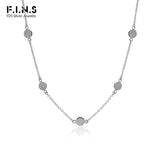 Geometric Smooth Round Disc S925 Silver Necklace