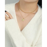 Geometric Texture S925 Silver Necklace Square Pendants