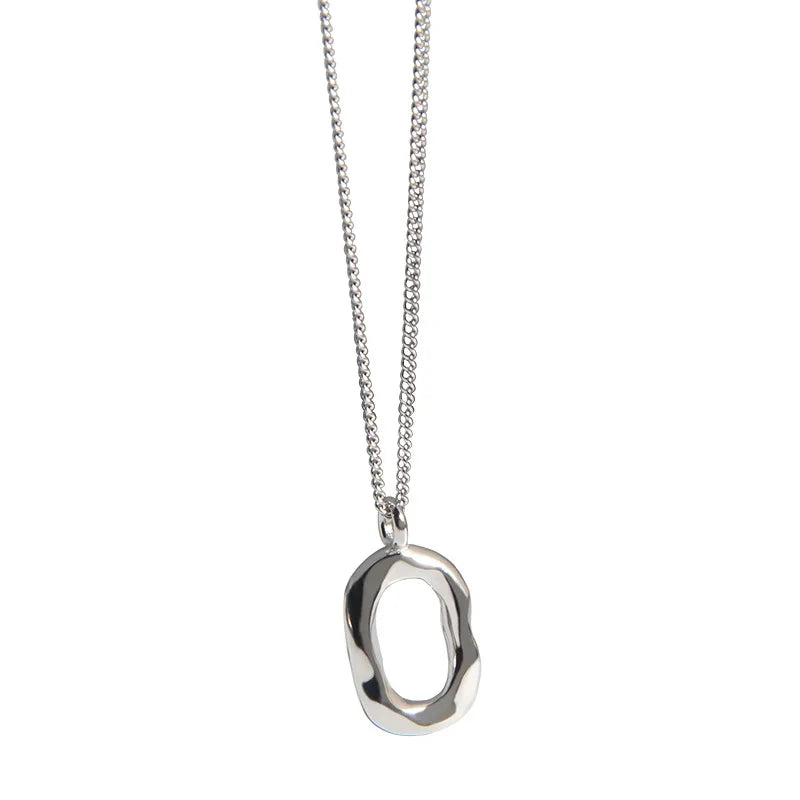 F.I.N.S Minimalist Geometric S925 Silver Necklaces Pendants Stackable Chain