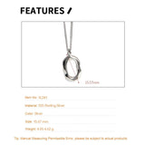 F.I.N.S Minimalist Geometric S925 Silver Necklaces Pendants Stackable Chain
