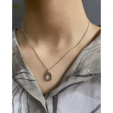 F.I.N.S Minimalist Geometric S925 Silver Necklaces Pendants Stackable Chain