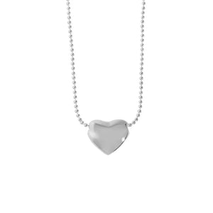F.I.N.S Heart-Shaped 100% S925 Silver Necklace Love Heart Pendant Chain Jewelry