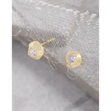Irregular Zircon S925 Silver Stud Earrings Geometric Piercing