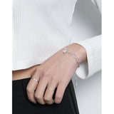 Minimalist Love Heart 925 Silver Bracelet Charm Fine Jewelry