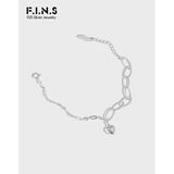 Minimalist Love Heart 925 Silver Bracelet Charm Fine Jewelry