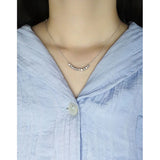 Minimalist S925 Sterling Silver Necklace Geometric Clavicle Chain