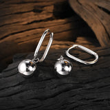 S925 Silver Hoop Earrings Detachable Dangle Drop Fine Jewelry