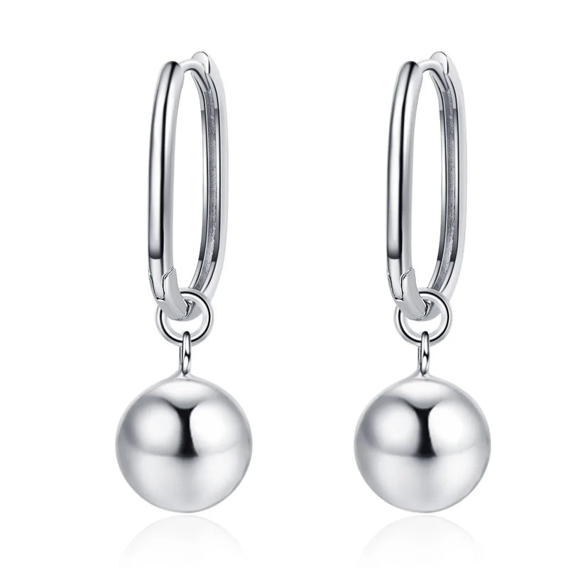 S925 Silver Hoop Earrings Detachable Dangle Drop Fine Jewelry