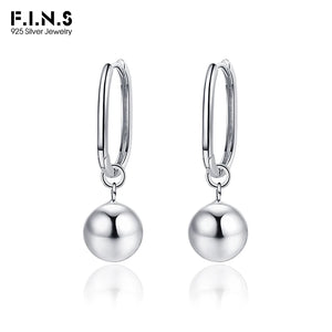 S925 Silver Hoop Earrings Detachable Dangle Drop Fine Jewelry