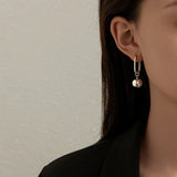 S925 Silver Hoop Earrings Detachable Dangle Drop Fine Jewelry