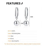 S925 Silver Hoop Earrings Detachable Dangle Drop Fine Jewelry