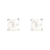F.I.N.S S925 Silver Pearl Bead Pendant Necklace Wedding Jewelry