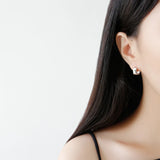 F.I.N.S Minimalist S925 Wide Square Earring Hoops Geometric Small Earlobe Buckle
