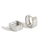 F.I.N.S Minimalist S925 Wide Square Earring Hoops Geometric Small Earlobe Buckle