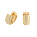 Minimalist S925 Silver Small Hoop Earrings Brushed Surface Piercing Ear Jewelry