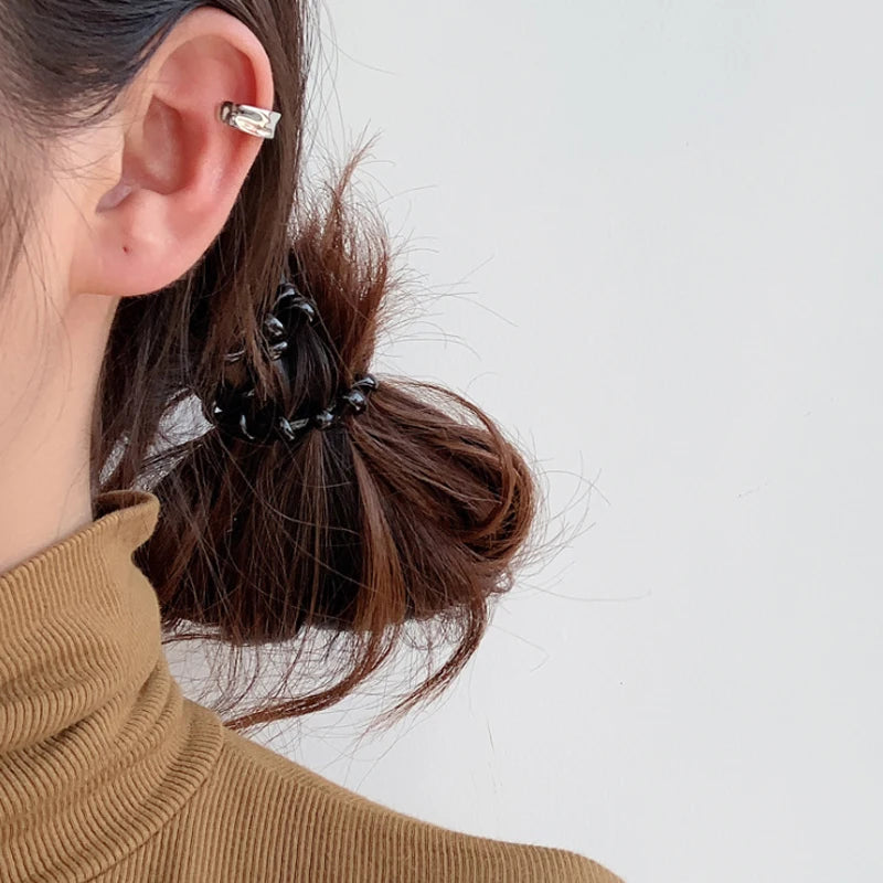 925 Silver Irregular Ear Clip Men Women Ear Bone Cuff Jewelry
