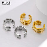 925 Silver Irregular Ear Clip Men Women Ear Bone Cuff Jewelry