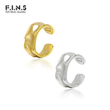 925 Silver Irregular Ear Clip Men Women Ear Bone Cuff Jewelry