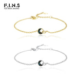 925 Sterling Silver Abalone Shell Double Circle Bracelet