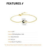925 Sterling Silver Abalone Shell Double Circle Bracelet