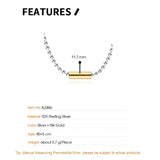 925 Sterling Silver Bead Chain Choker Necklace for Women