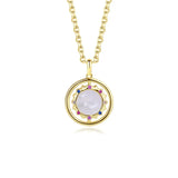 F.I.N.S 925 Silver Sun Necklace Shell Pendant Chain Jewelry