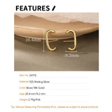 925 Sterling Silver Stud Earrings Minimalist Fine Jewelry Women Accessories