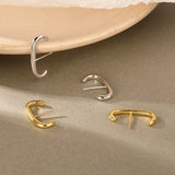 925 Sterling Silver Stud Earrings Minimalist Fine Jewelry Women Accessories