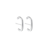 925 Sterling Silver Stud Earrings Minimalist Fine Jewelry Women Accessories