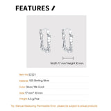 925 Sterling Silver Hoop Earrings Matte Irregular Water Ripple Ear Buckle