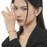 Irregular Powder Stone Heart S925 Silver Earrings