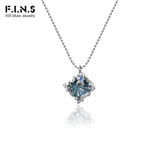 F.I.N.S S925 Sterling Silver Irregular Fold Enamel Necklace