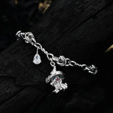 Halloween Magic Hat Ghost Silver Bracelet