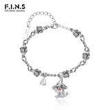 Halloween Magic Hat Ghost Silver Bracelet