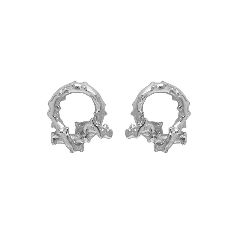 F.I.N.S Original Irregular Rattan S925 Sterling Silver Stud Earrings