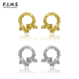 F.I.N.S Original Irregular Rattan S925 Sterling Silver Stud Earrings