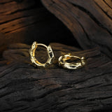 F.I.N.S Irregular Round 100% S925 Sterling Silver Hoop Earrings