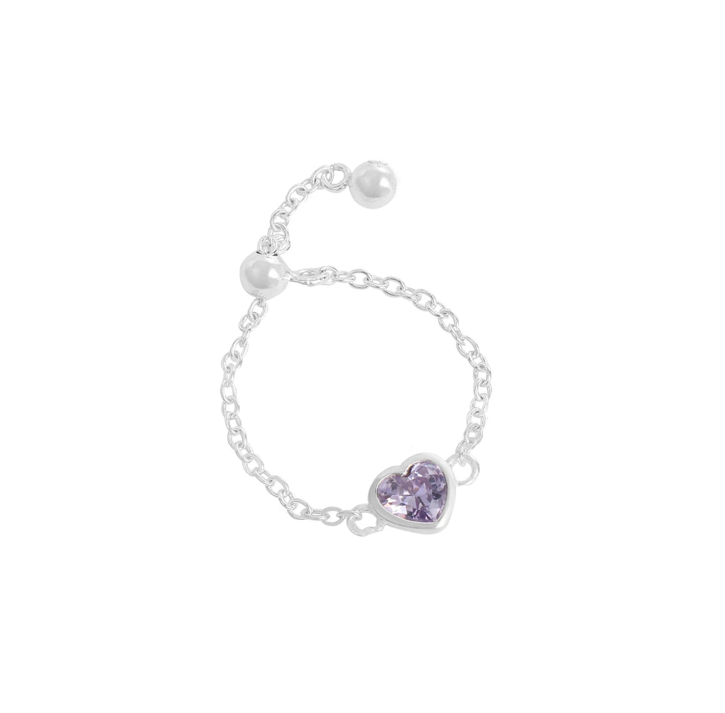 Geometric Colored Zircon Pure S925 Sterling Silver Adjustable Bead Ring