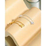 F.I.N.S Silver Tiny Heart Adjustable Bead Ring