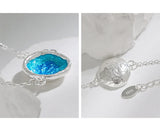 F.I.N.S Marine Series Round S925 Silver Bracelets for Women Concave Hand Jewelry